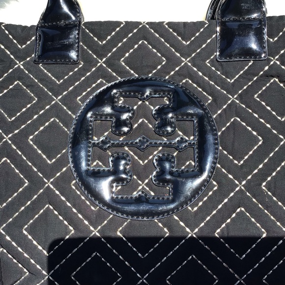 Tory Burch Ella Diamond Print Tote - Picture 4 of 16